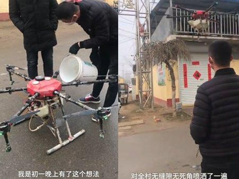 Drone Patroli Virus Corona di China