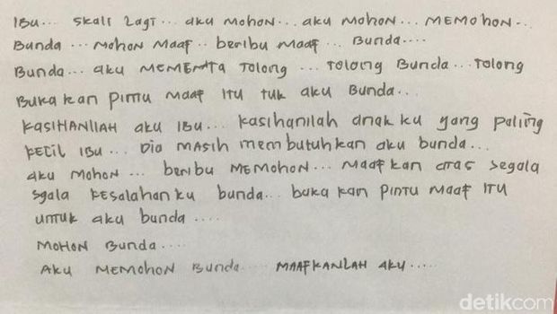 Ini Isi Surat Permintaan Maaf Yang Ditulis Zikria Dzatil Untuk Risma