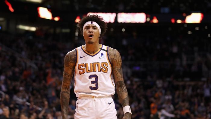 Kelly Oubre Jr PHOENIX, ARIZONA - JANUARY 20: Kelly Oubre Jr. #3 of the Phoenix Suns reacts during the NBA game against the San Antonio Spurs at Talking Stick Resort Arena on January 20, 2020 in Phoenix, Arizona. The Spurs defeated the Suns 120-118. NOTE TO USER: User expressly acknowledges and agrees that, by downloading and or using this photograph, user is consenting to the terms and conditions of the Getty Images License Agreement. Mandatory Copyright Notice: Copyright 2020 NBAE. (Photo by Christian Petersen/Getty Images)