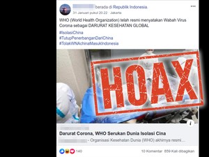 Benarkah WHO Serukan Agar Dunia Isolasi China karena Virus Corona?