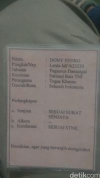 Dony Pedro Mengaku Pernah Bertugas di BAIS TNI Pada Pengikutnya