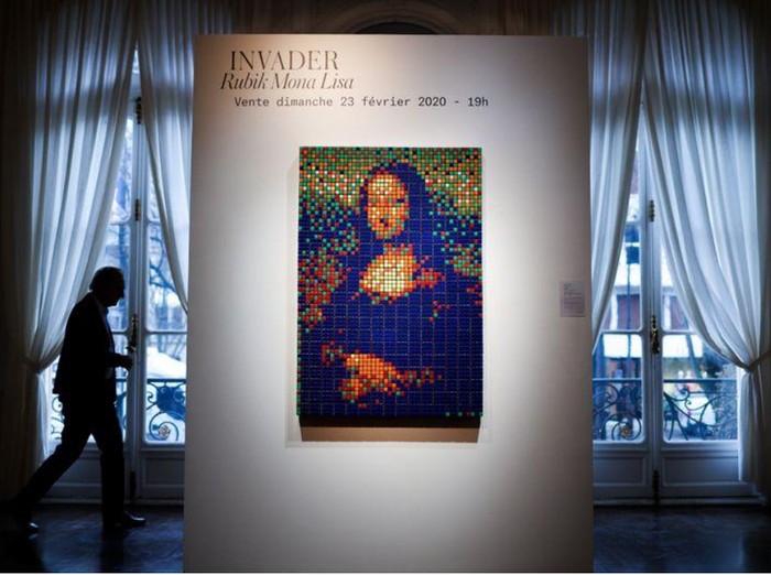 Lukisan Kubus Rubik Mona Lisa Lukisan Kubus Rubik Mona Lisa