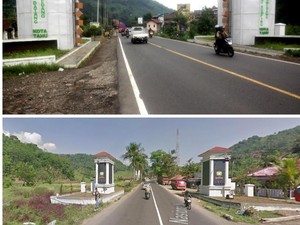 Before-After Gapura Selamat Datang di Sumedang yang Dikritik Netizen