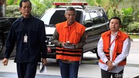 Eks Komisioner KPU Wahyu Setiawan menjalani pemeriksaan di gedung KPK, Jakarta, Rabu (5/2/2020).
