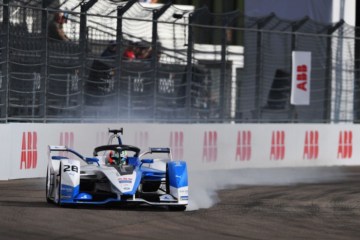 BERLIN, GERMANY - MAY 25: In this handout from FIA Formula E -  Alexander Sims (GBR) BMW I Andretti Motorsports, BMW iFE.18 at Tempelhof Airport on May 25, 2019 in Berlin, Germany. (Photo by FIA Formula E/Handout/Getty Images)