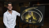 Desainer panggung, Jason Sherwood, menunjukkan penampakan panggung Oscar 2020. Kevork Djansezian/Getty Images