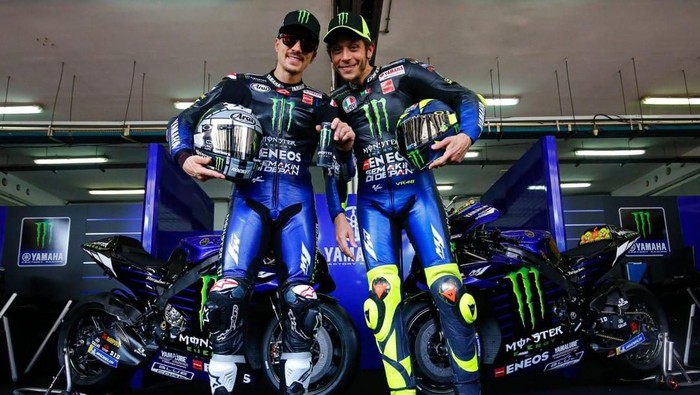 Tim Balap MotoGP Yamaha Monster Energy untuk musim 2020 diluncurkan di Sepang, Malaysia, Kamis (6/2/2020).