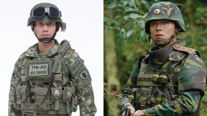 Foto perbandingan AHY dan Hyun Bin (Instagram Annisa Pohan)