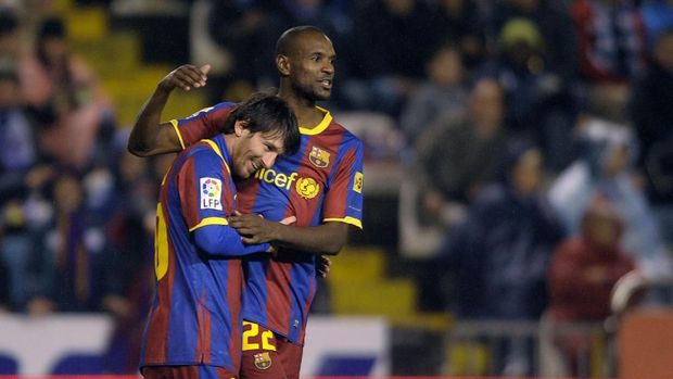 Eric Abidal angkat bicara usai cekcok dengan Lionel Messi. (