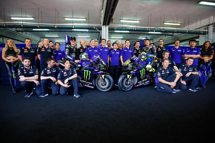 Tim Balap MotoGP Yamaha Monster Energy untuk musim 2020 diluncurkan di Sepang, Malaysia, Kamis (6/2/2020).