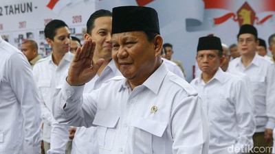 Prabowo Semringah Hadiri HUT ke-12 Partai Gerindra