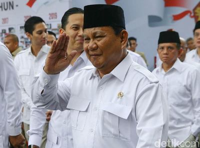 Prabowo Semringah Hadiri HUT ke-12 Partai Gerindra