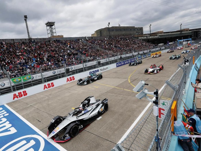 BERLIN, GERMANY - MAY 25: In this handout from FIA Formula E -  Alexander Sims (GBR) BMW I Andretti Motorsports, BMW iFE.18 at Tempelhof Airport on May 25, 2019 in Berlin, Germany. (Photo by FIA Formula E/Handout/Getty Images)