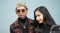 Young Lex dan Eriska Nakesya saat ditemui di studio Trans TV, Kapten Tendean, Jakarta Selatan pada Kamis (6/2). Pool/Palevi S/detikFoto.