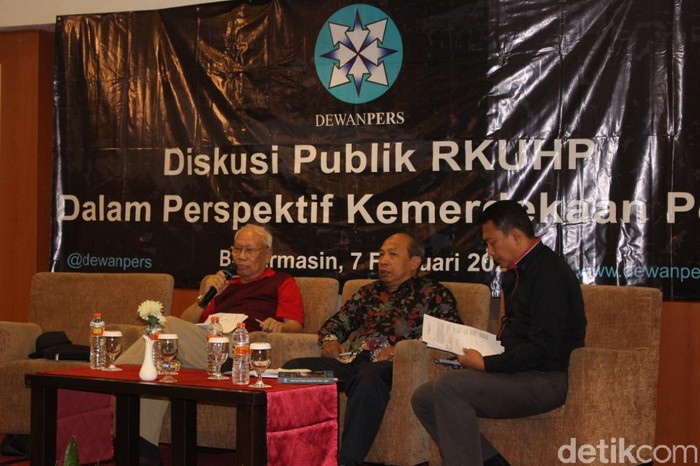 Bagir Manan di HPN 2020. (Ahmad Risanta/detikcom)