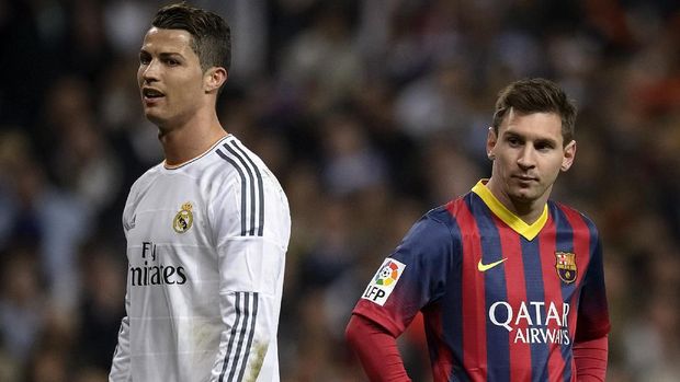 Cristiano Ronaldo dan Lionel Messi sebelumnya menjadi rival di Liga Spanyol.