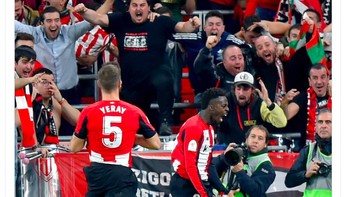 Kemenangan dramatis atas Barcelona tentu dirayakan. Foto: istimewa