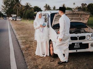 Viral Foto Pernikahan Dianggap Aneh, Kisah Cinta Pasangan Ini Mirip FTV