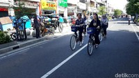 Begini penampakan kawasan Malioboro yang bebas dari kendaraan bermotor, Jumat (7/2/2020).