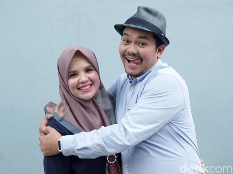 Indra Bekti dan Aldilla Jelita saat ditemui di Trans TV.