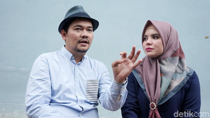 Indra Bekti dan Aldilla Jelita saat ditemui di Trans TV.