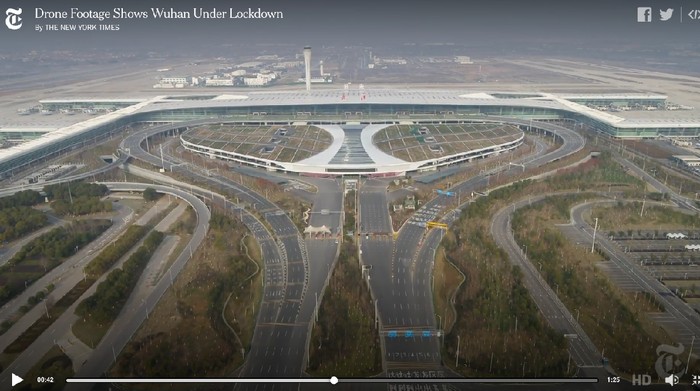 Jalanan Wuhan Sepi Jalanan Wuhan Sepi