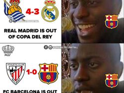 Meme Kocak Barcelona dan Real Madrid Kandas Berbarengan