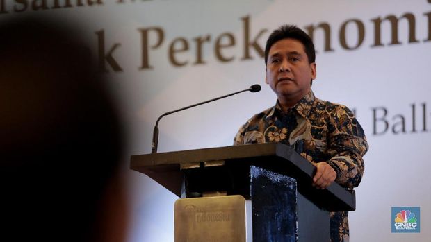 Ketua Umum Asosiasi Pengusaha Indonesia (Apindo) Hariyadi B Sukamdani (CNBC Indonesia/Tri Susilo)