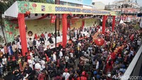 Ketika tiba di lokasi, Wishnutama pun langsung bertolak ke panggung utama (Syanti Mustika/detikcom)