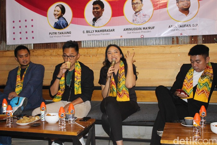 Putri Tanjung di Banjarmasin. (Muhammad Risanta/detikcom)
