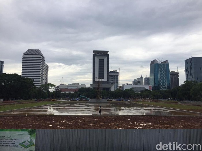 Kondisi Terkini Pengerjaan Revitalisasi Monas.
