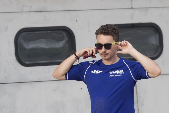 KUALA LUMPUR, MALAYSIA - FEBRUARY 08: Jorge Lorenzo of Spain and Monster Energy Yamaha MotoGP Team  looks on in pit during the MotoGP Pre-Season Tests at Sepang Circuit on February 08, 2020 in Kuala Lumpur, Malaysia. (Photo by Mirco Lazzari gp/Getty Images)