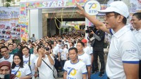 Dalam rangka memperingati HUT ke-70 BTN sekitar 5.000 peserta ikut serta dalam kegiatan jalan sehat di Jakarta, Minggu (9/2/2020). Istimewa/Dok. Bank BTN.