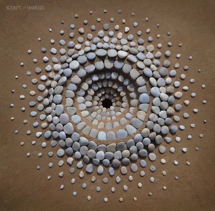 karya seni geometris dari bebatuan