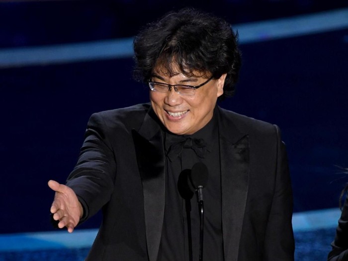 HOLLYWOOD, CALIFORNIA - FEBRUARY 09: Bong Joon-ho accepts the Directing award for Parasite onstage during the 92nd Annual Academy Awards at Dolby Theatre on February 09, 2020 in Hollywood, California. (Photo by Kevin Winter/Getty Images)