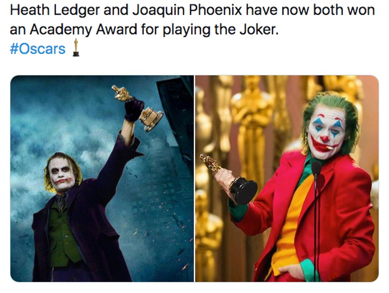 Meme Film Joker Menang Piala Oscar 2020