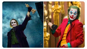 Pujian untuk Heath Ledger almarhum dan Joaquin Phoenix karena sama-sama dapat Oscar untuk peran Joker (Twitter)
