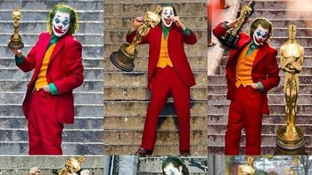 Meme aneka gaya selebrasi Joker menang Oscar (Twitter)
