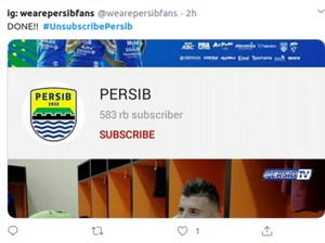 #UnsubscribePersib, Viking Ciamis: Jangan Jadikan Bobotoh Sapi Perahan!
