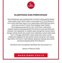 Heboh Masalah Desain Stiker Motor Listrik Gesits yang Belum Dibayar