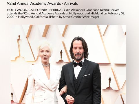 Datang ke Oscar 2020, Ibu Keanu Reeves Disangka Kekasihnya