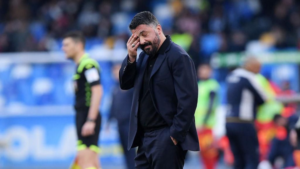Gennaro Gattuso menilaui Napoli kalah dari Lecce karena buruknya mental mereka (Foto: Francesco Pecoraro/Getty Images)