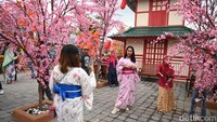 Traveler Jember, tak perlu jauh-jauh ke Jepang untuk merasakan suasana ala Negeri Sakura. Kini ada Waterpark Dira Balung yang hadirkan suasana serupa (Yakub Mulyono/detikcom)