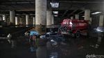 Disedot, Banjir Underpass Kemayoran Mulai Surut