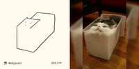 ilustrasi kucing sederhana tapi bisa mengundang tawa