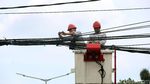Kabel Semrawut di Kuningan Dirapikan