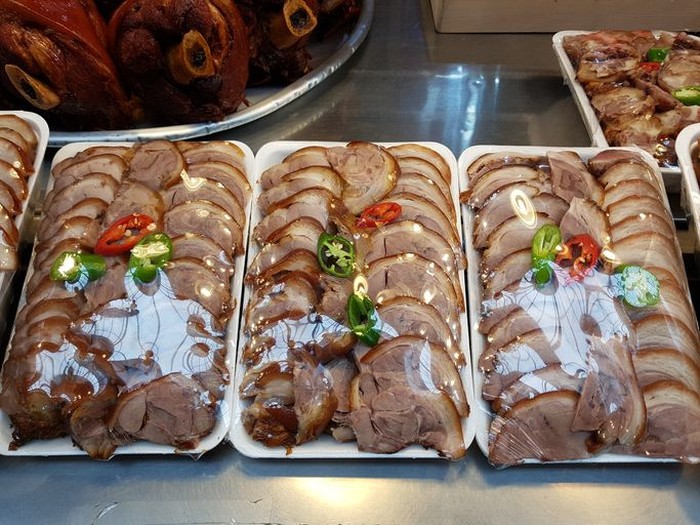 Freshly baked bread on wooden table
