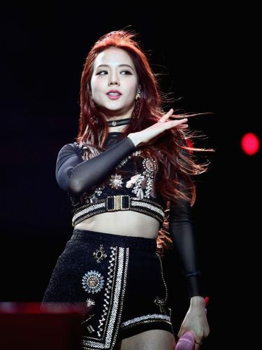 INDIO, CA - APRIL 12:  Jisoo of BLACKPINK performs at Sahara Tent during the 2019 Coachella Valley Music And Arts Festival on April 12, 2019 in Indio, California.  (Photo by Rich Fury/Getty Images for Coachella)