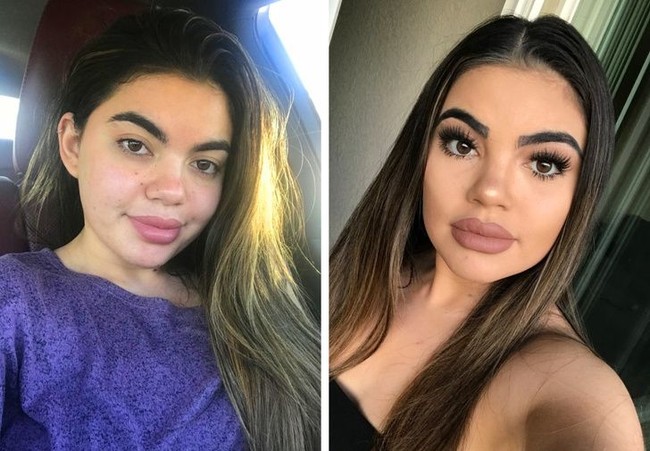 Orang bisa berucap sangat kasar ketika mereka melihatku dandan tebal, bertanya apa pekerjaanku atau apakah aku melakukan operasi wajah atau tidak. Tapi giliran tak pakai makeup, mereka sering mengira aku sakit, kata Karina. Foto: Dok. Brightside/Quora