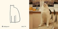 ilustrasi kucing sederhana ini bisa mengundang tawa
